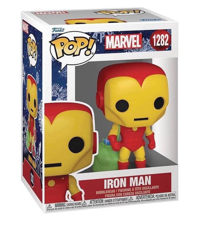 Funko Pop! Marvel: Holiday- Iron Man w/ Bag