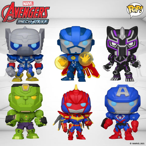 Funko Pop! Marvel: Marvel Mech Set of 6