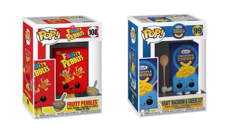 Funko Pop! Foodie: Kraft Mac & Cheese Box & Fruity Pebbles Cereal Set
