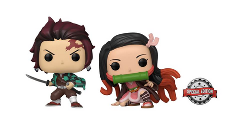 Funko Pop! Animation: Demon Slayer- 2PK Tanjiro & Nezuko (Special Edition)