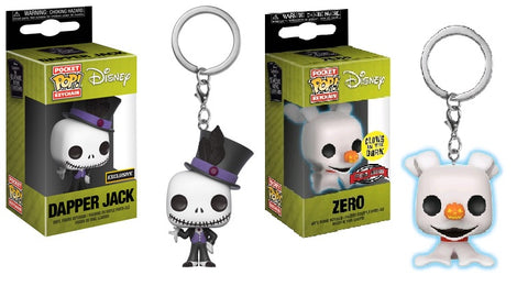 Pop Keychain Set: Disney - NBC - Dapper Jack (IE) and Zero (IE)