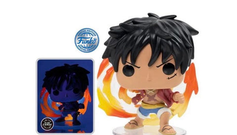 Funko Pop! Animation: One Piece - Red Hawk Luffy w/ (GW) (FSE+Chase Bundle)