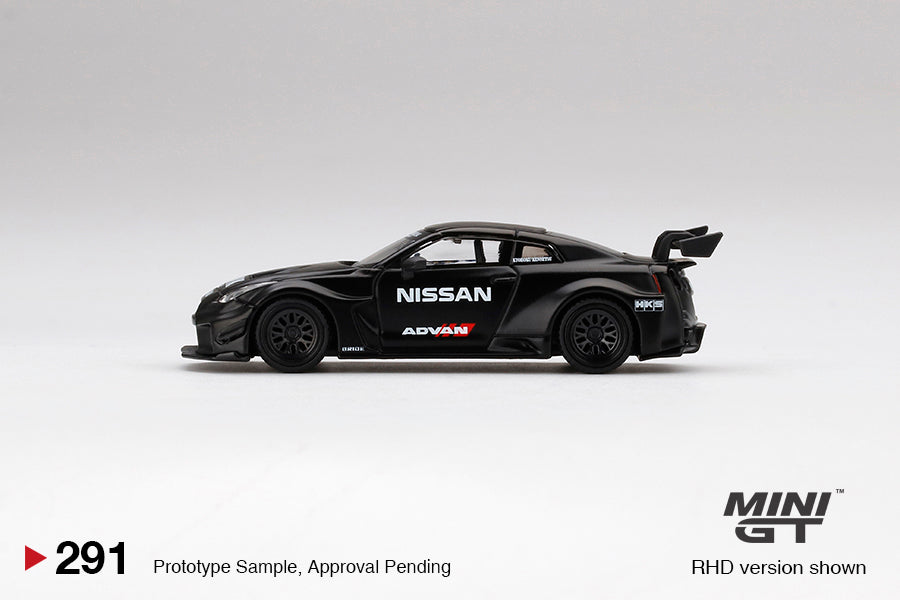 LB★Works Nissan GT-R Matte Black 1/64 MINI GT 31 (open) LB WORKS Nissan GT-R (R35) Matte Black