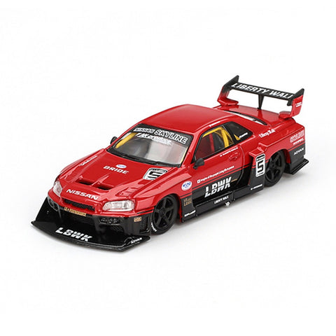 Mini GT 1/64 Nissan LB-ER34 Super Silhouette SKYLINE Red/Black RHD