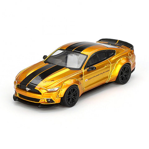 Mini GT 1/64 LB-Works Ford Mustang  LB Gold LHD