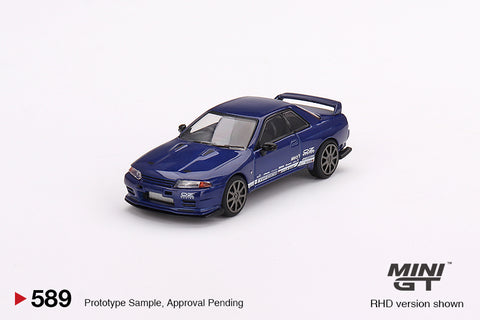Mini GT 1/64 Nissan Skyline GTR Top Secret VR32 Metallic Blue RHD