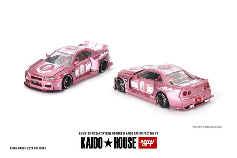 Kaido House x Mini GT Nissan Skyline GT-R (R34) KAIDO RACING FACTORY V1