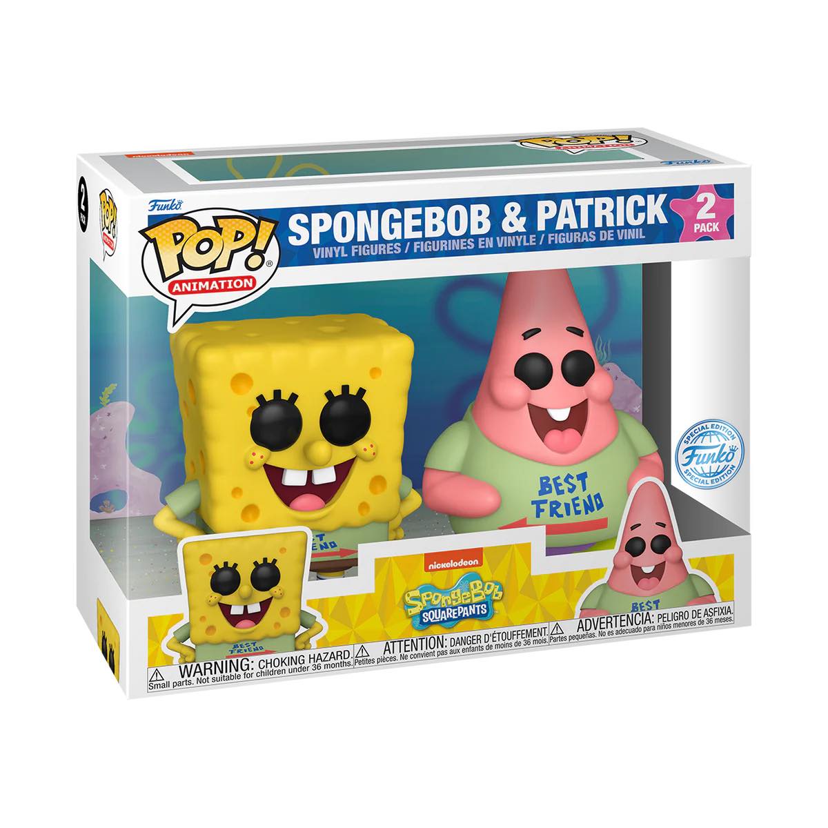 限定FUNKO POP! スポンジボブ&パトリック ベストフレンドTシャツ