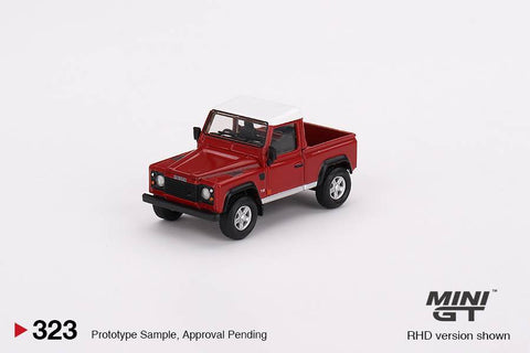 Mini GT 1/64 Land Rover Defender 90 pick up Masai Red