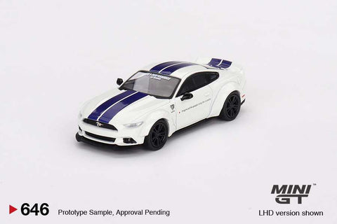 Mini GT 1/64 Ford Mustang GT LB WORKS White LHD