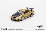 Mini GT 1/64 Nissan Skyline GT-R (R34) Top Secret Gold Japan Exclusive