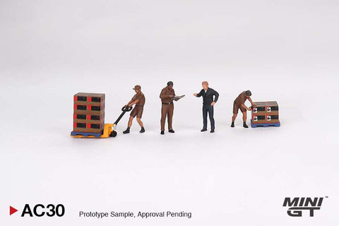 Mini GT 1/64 UPS Driver and Workers