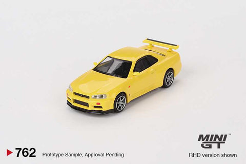 Mini GT 1/64 Nissan Skyline GTR R34 VSPEC Lightning Yellow