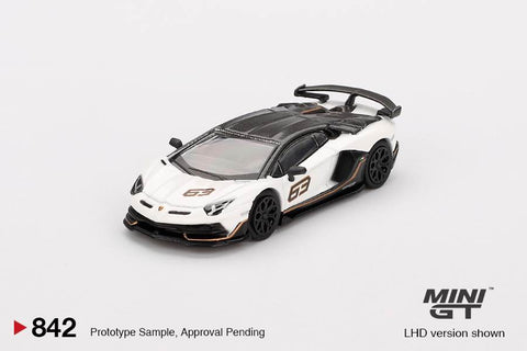 Mini GT 1/64 Lamborghini Aventador SVJ 63  Bianco Asopo