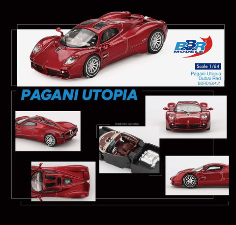 BBR Models 1/64 Pagani Utopia Dubai Red