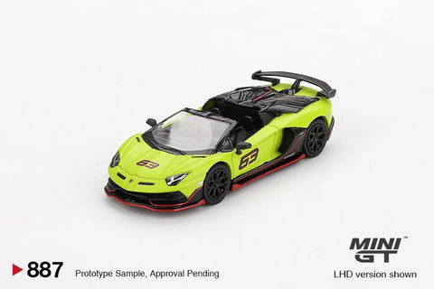 Mini GT 1/64 Lamborghini Aventador SVJ 63 Roadster Verde Shock