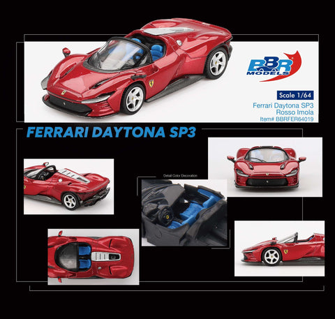 BBR Models 1/64 Ferrari Daytona SP3 Rosso Imola