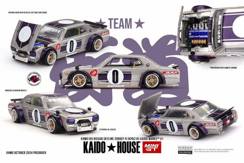 Kaido House x Mini GT 1/64 Nissan Skyline GT-R (KPGC10) Kaido Works V1