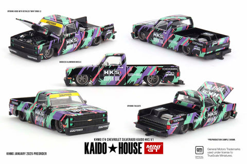 Kaido House x Mini GT Chevrolet Silverado KAIDO  HKS V1