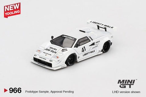 Mini GT 1/64 Lamborghini Countach LB-WORKS White  2024 Tokyo Auto Salon