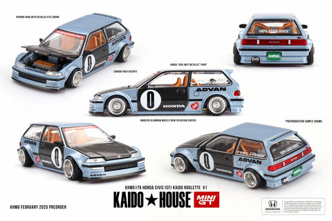 Kaido House x Mini GT Honda Civic (EF) Kaido Roulette  V1