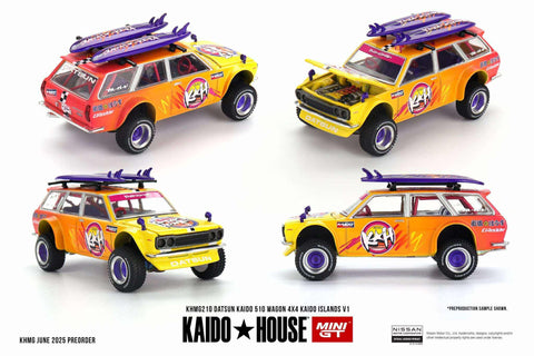 Kaido House x Mini GT 1/64 Datsun KAIDO 510 Wagon 4x4 Kaido ISLANDS V1