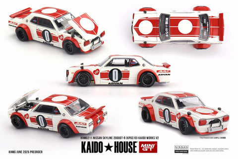 Kaido House x Mini GT 1/64 Nissan Skyline 2000GT-R (KPGC10) Kaido Works V2