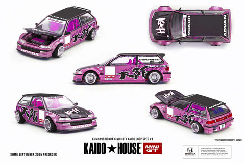 Kaido House x Mini GT 1/64 Honda Civic (EF) Kaido Loop Spec V1