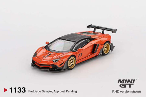 Mini GT 1/64  LB★WORKS Lamborghini Aventador  Limited Edition Orange MDX 2025"