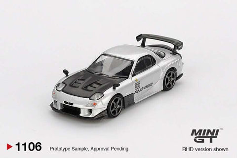 Mini GT 1/64 Mazda RX-7 RE-Amemiya Silver Metallic