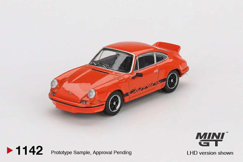 Mini GT 1/64 Porsche 911 Carrera RS 2.7 Tangerine with Black Livery"