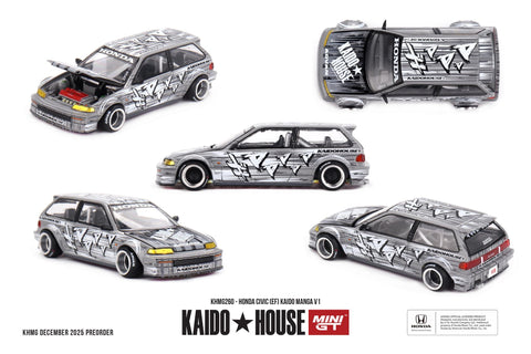Kaido House x Mini GT 1/64  Honda Civic (EF) Kaido Manga V1