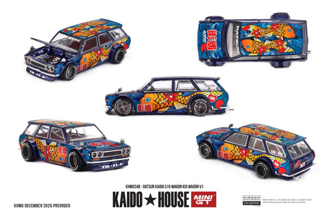 Kaido House x Mini GT 1/64  Datsun KAIDO 510 Wagon  Koi Wagon V1