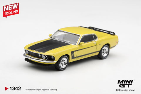 Mini GT Ford Mustang Boss 302 1969 Bright Yellow