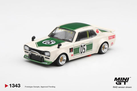 Mini GT Nissan Skyline LB-WORKS "HAKOSUKA" White / Green