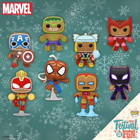 Funko Pop! Marvel: Holiday Set of 8