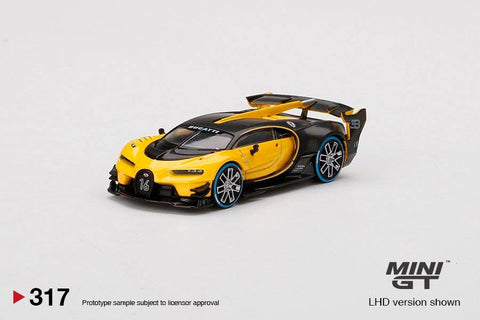 Mini GT 1/64 Bugatti Vision Gran Turismo Yellow LHD