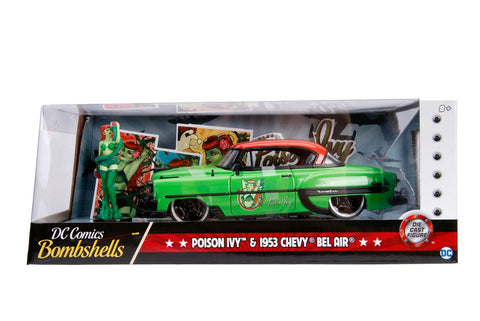 Hollywood Rides 1: 24 Vehicle - 1953 Chevy Bel Air Hard Top w/ Poison Ivy Figure