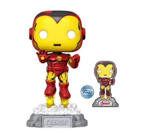 Funko Pop! Marvel: A60 - Comic Iron Man w/ Pin