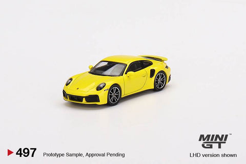 Mini GT 1/64 Porsche 911 Turbo S Racing Yellow LHD