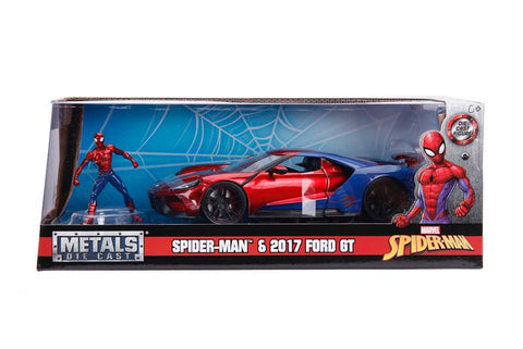 1/24 Hollywood Rides 2017 Ford GT w/ Spiderman figure