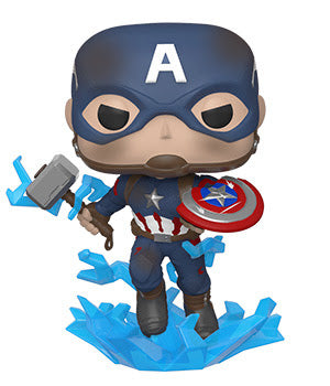 Pop! Marvel: Endgame - Captain America w/ Broken Shield & Mjolnir