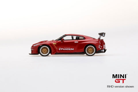 1/64 Pandem Nissan GT-R R35 GT Wing Lava Red (RHD)
