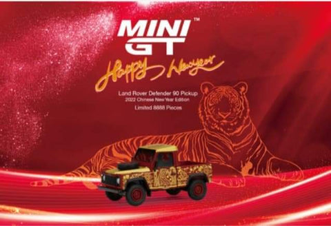 Mini GT 1/64 Land Rover Defender 90 Pickup 2022 Chinese New Year Limited Edition HK Exclusive